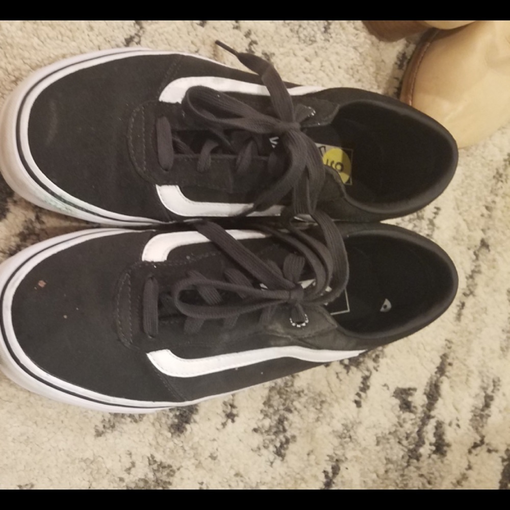 Black and white vans